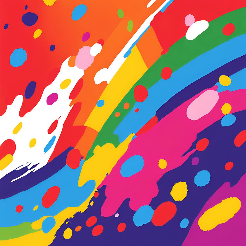 Abstract Rainbow Splash