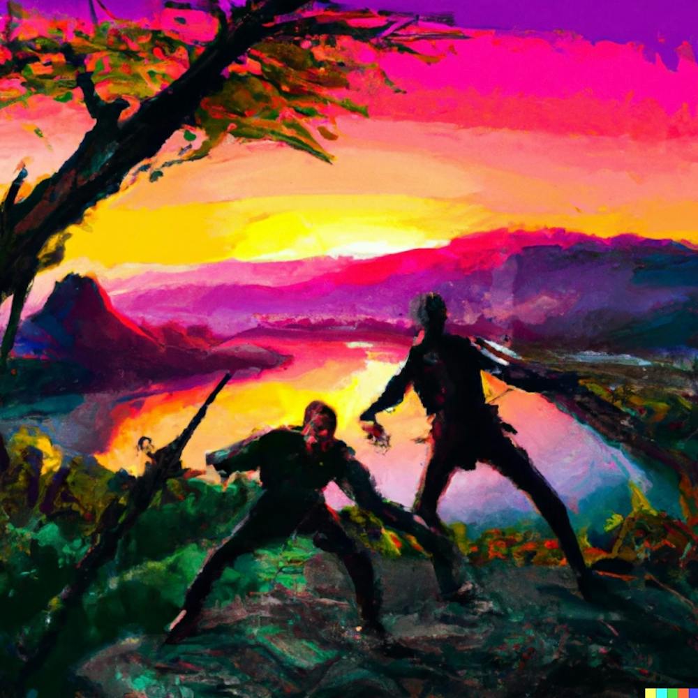 At sun set