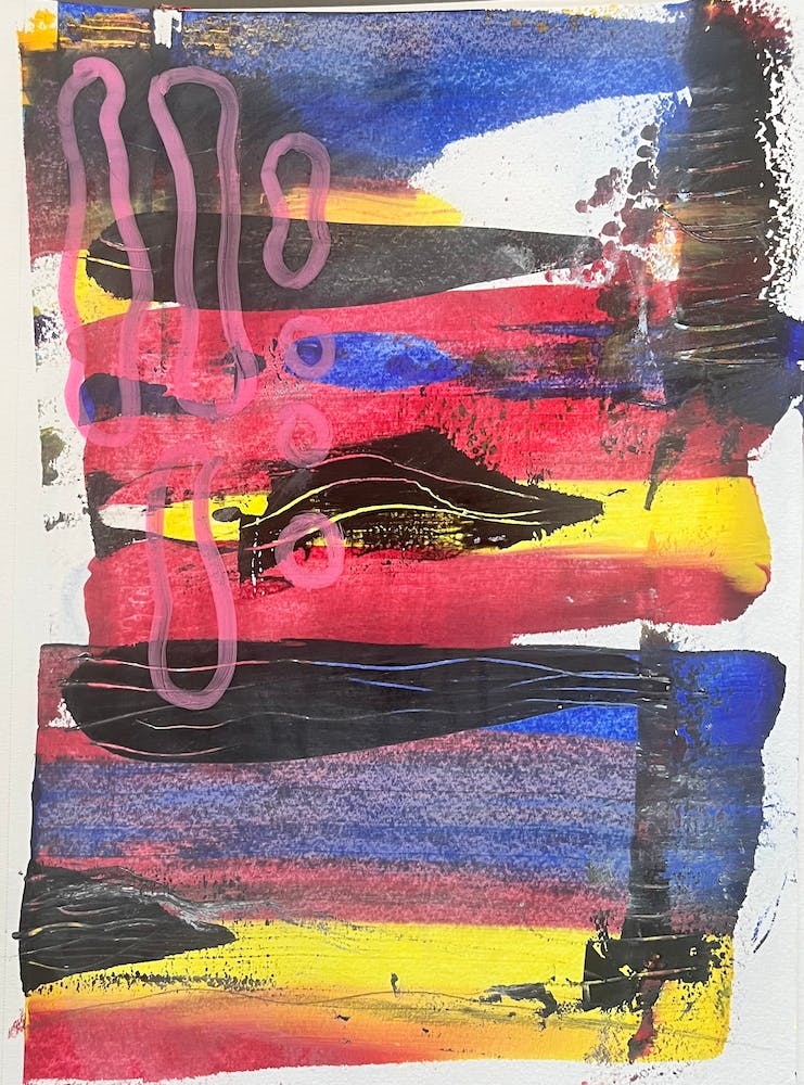 Abstraktes Acrylbild 1