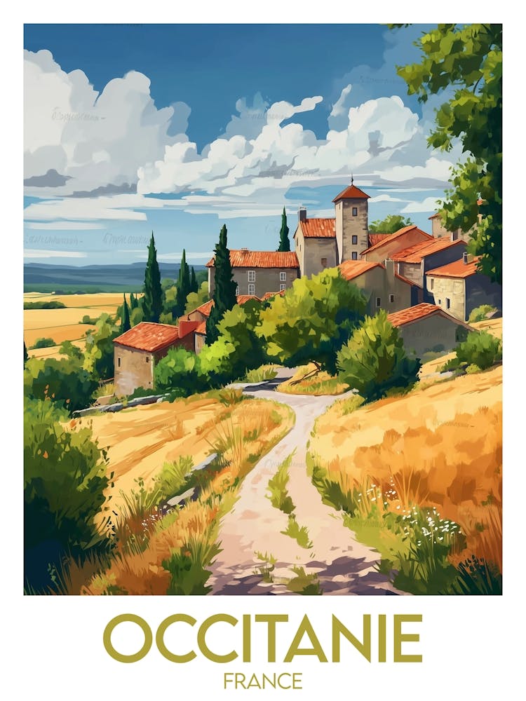 Affiche de voyage Occitanie