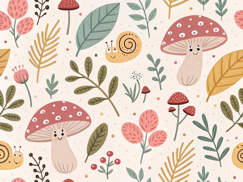 Cute Mushroom Pattern