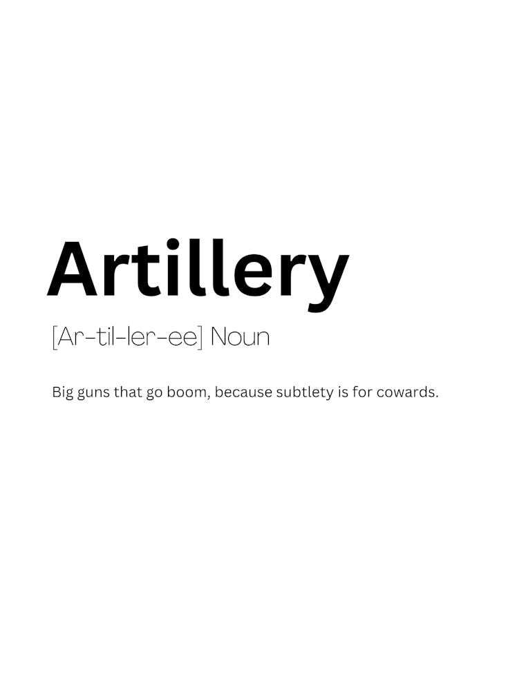 Artillery Definition Meaning