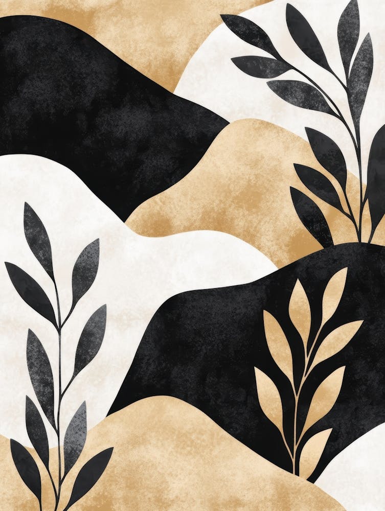Abstract Black And White Painting 36