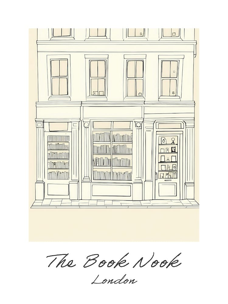 London Die Bücher-Ecke Pastellfarben 1 Poster