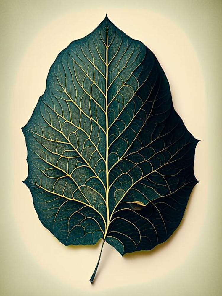 Quaking Aspen Leaf Vintage Botanical 1