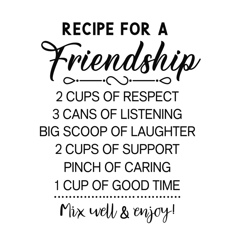 Recette pour une Amitié