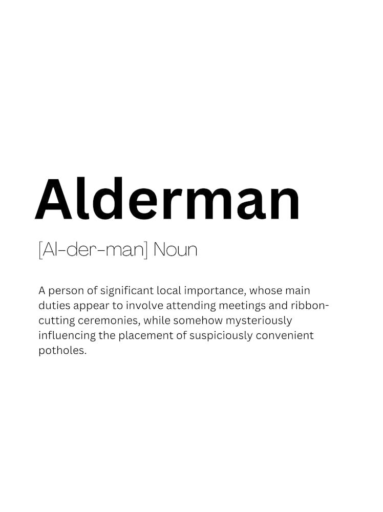 Alderman Definition Meaning