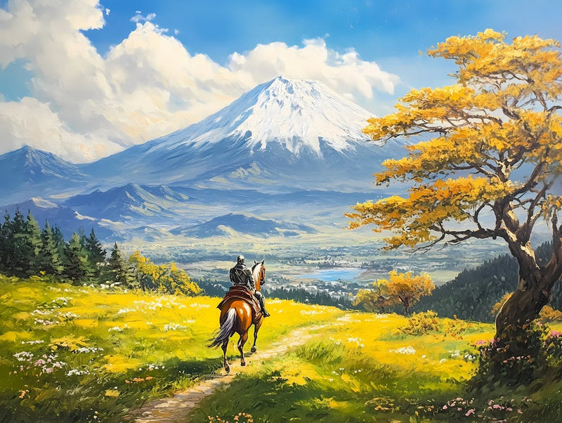 Knight And Fuji Mountain