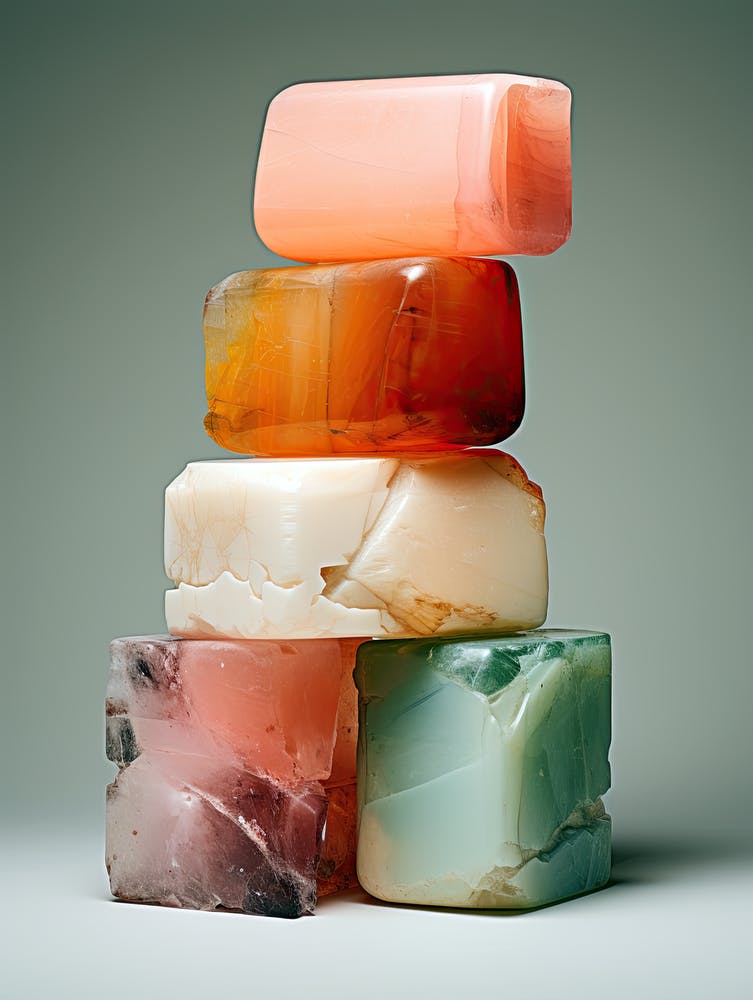 Stacked Soap Bars, Stones Art 1