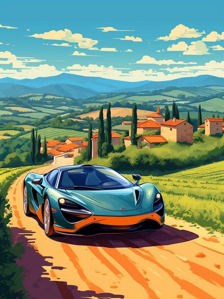 A Mclaren F1 In The Tuscany Italy Illustration 2