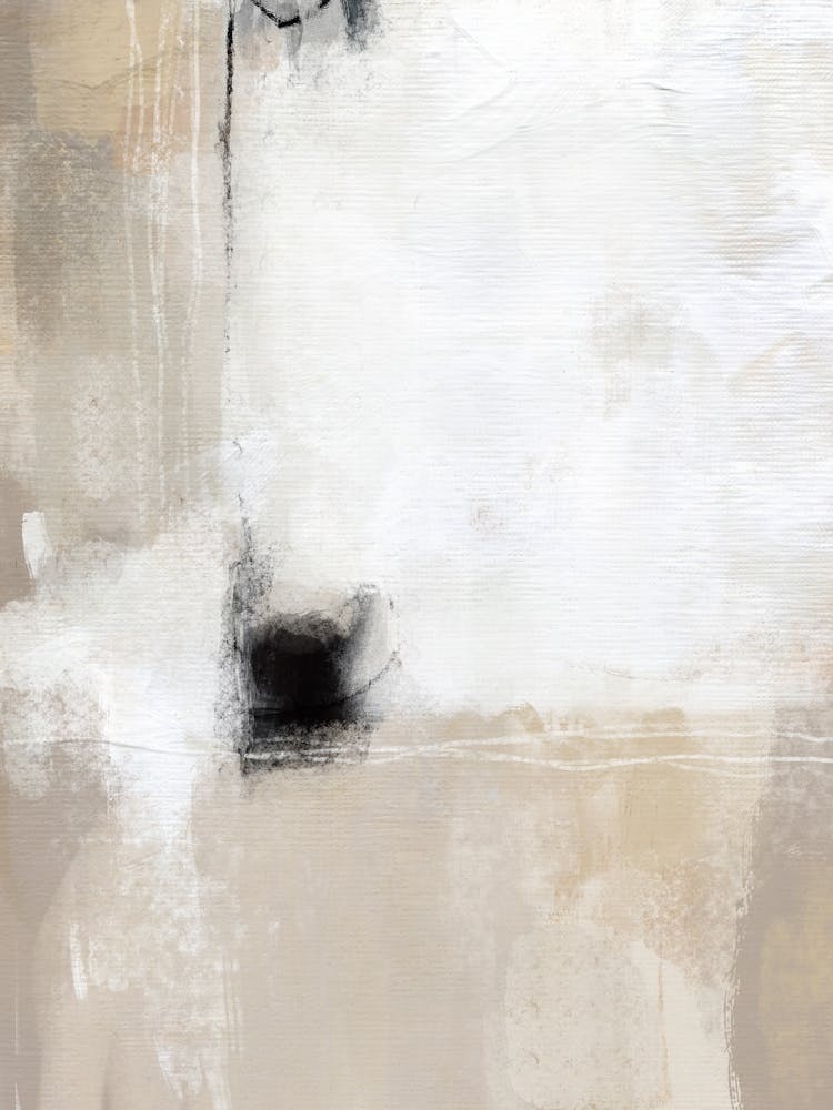 Beige White Abstract Painting 3