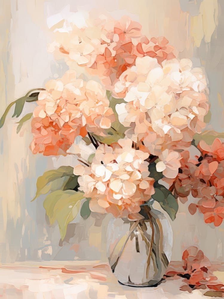 Hydrangea Flower Still Life Painting 4 Dreamy