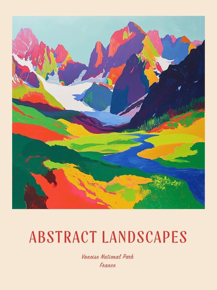 Colourful Abstract Vanoise National Park France 4 Poster