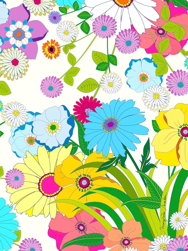 Retro Seventies Flowers