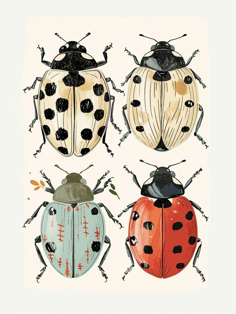 Colourful Insect Illustration Ladybug 11