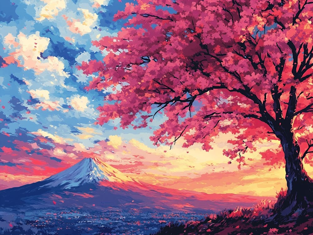 Mt Fuji Painting