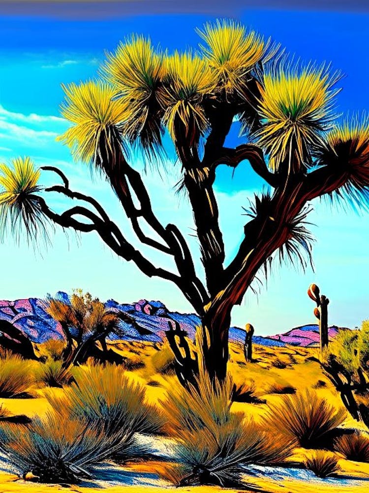 Joshua Trees In Mojave Desert Nat Viga Style  (8)
