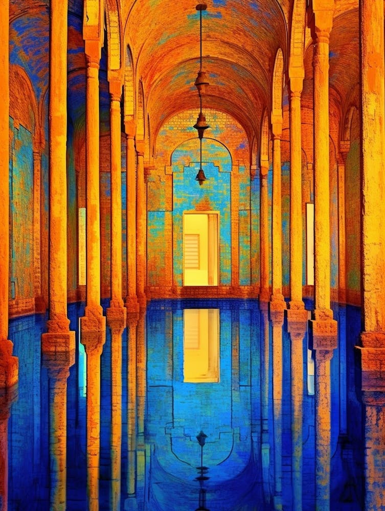 Basilica Cistern Yerebatan Sarnc Pixel Art 10