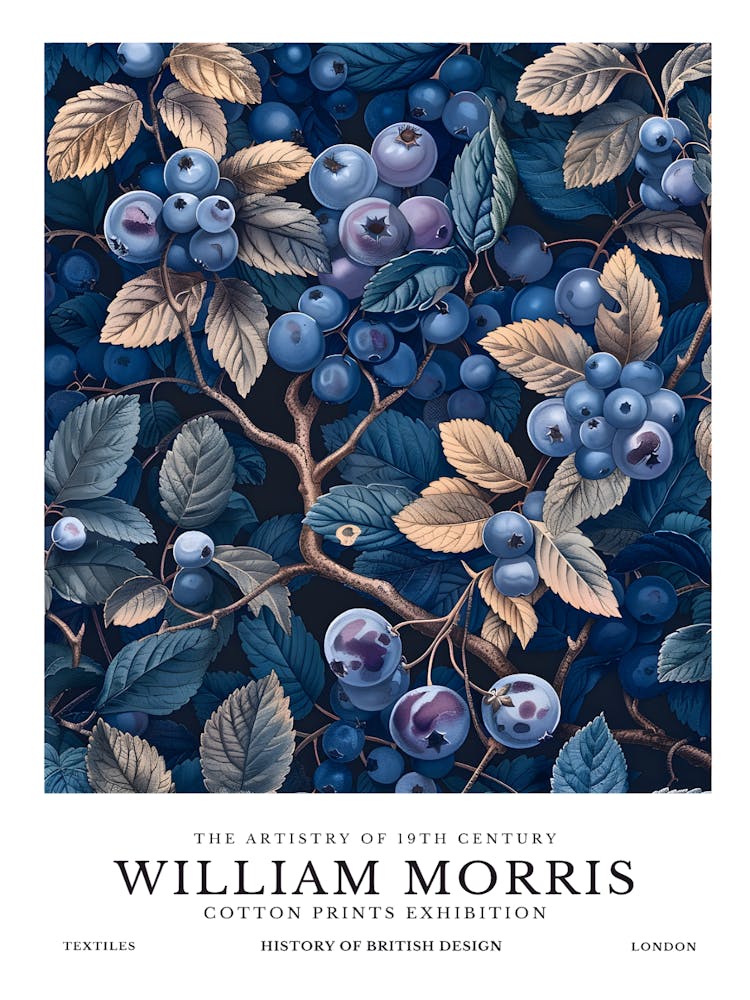 Blueberries By William Morris