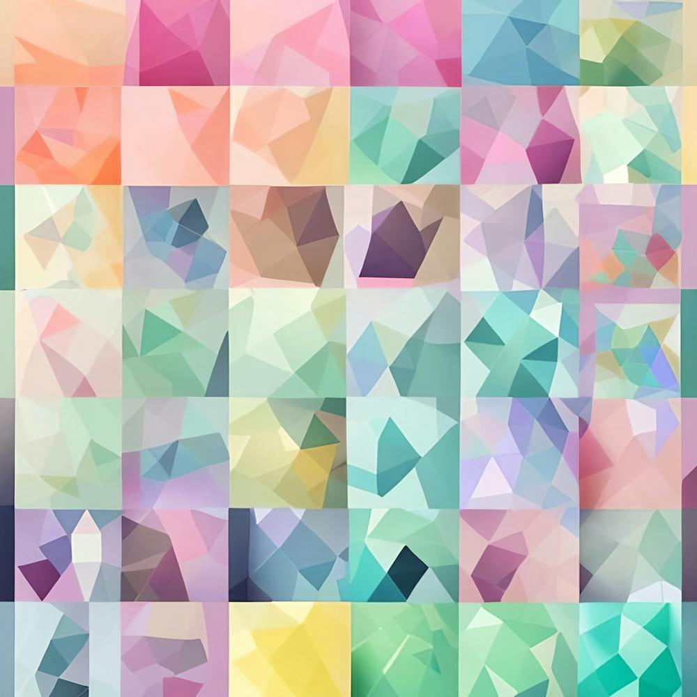 Pastel color contemporary squares