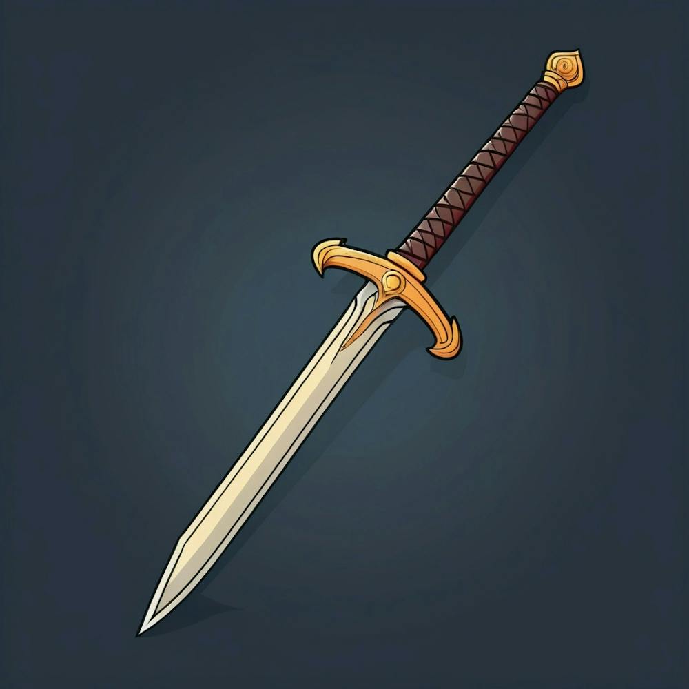 Default Sword Simple Cartoon Vector Item Design 1