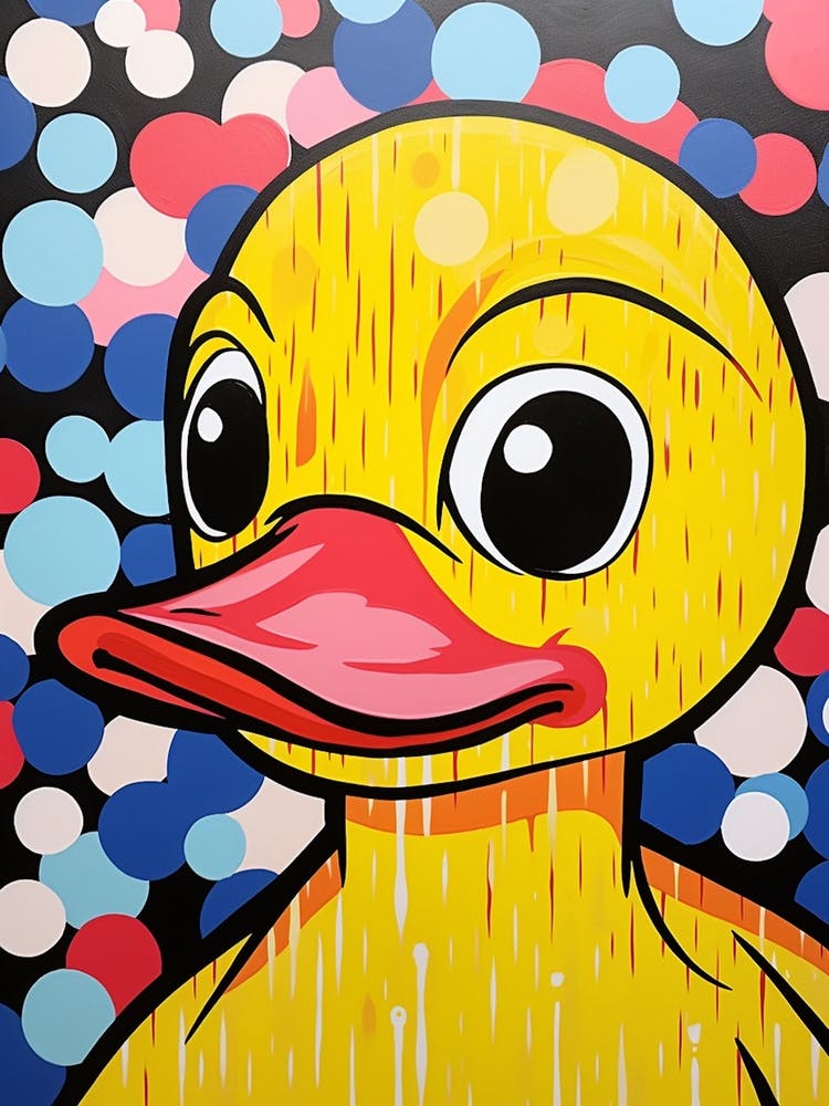 Pop Art Cartoon Duck