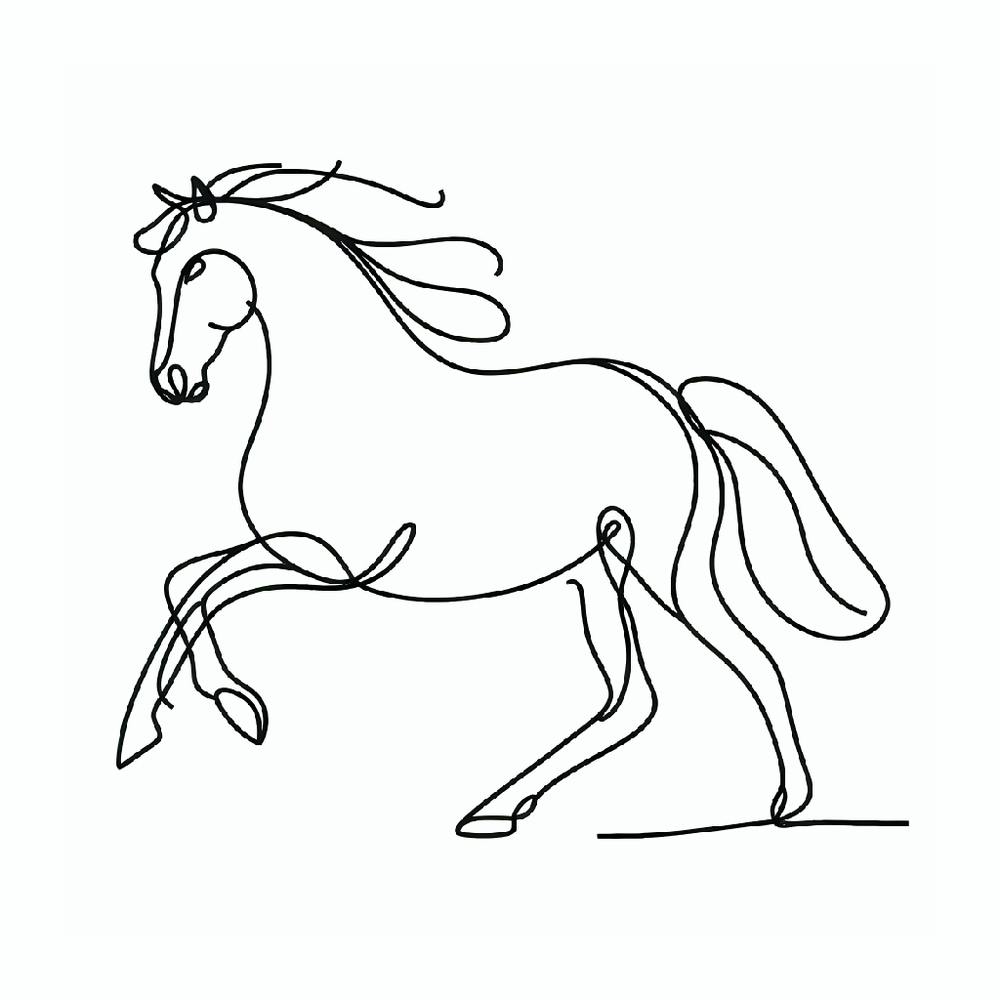 Horse Line Art 1