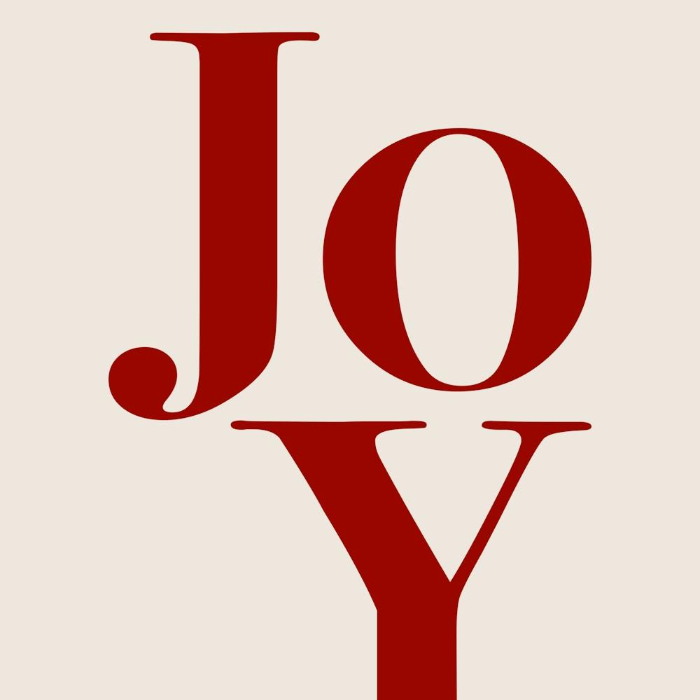 Text Joy in red