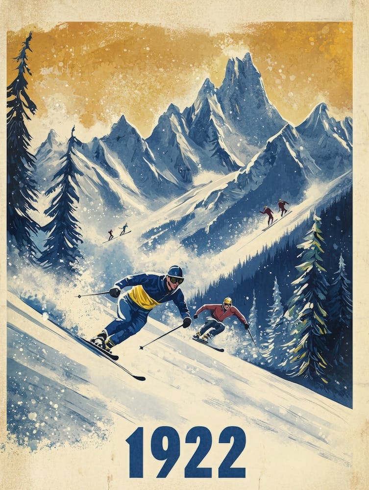 Aihrgdesign A Vintage Sports Poster Inspired By Winter Games 6
