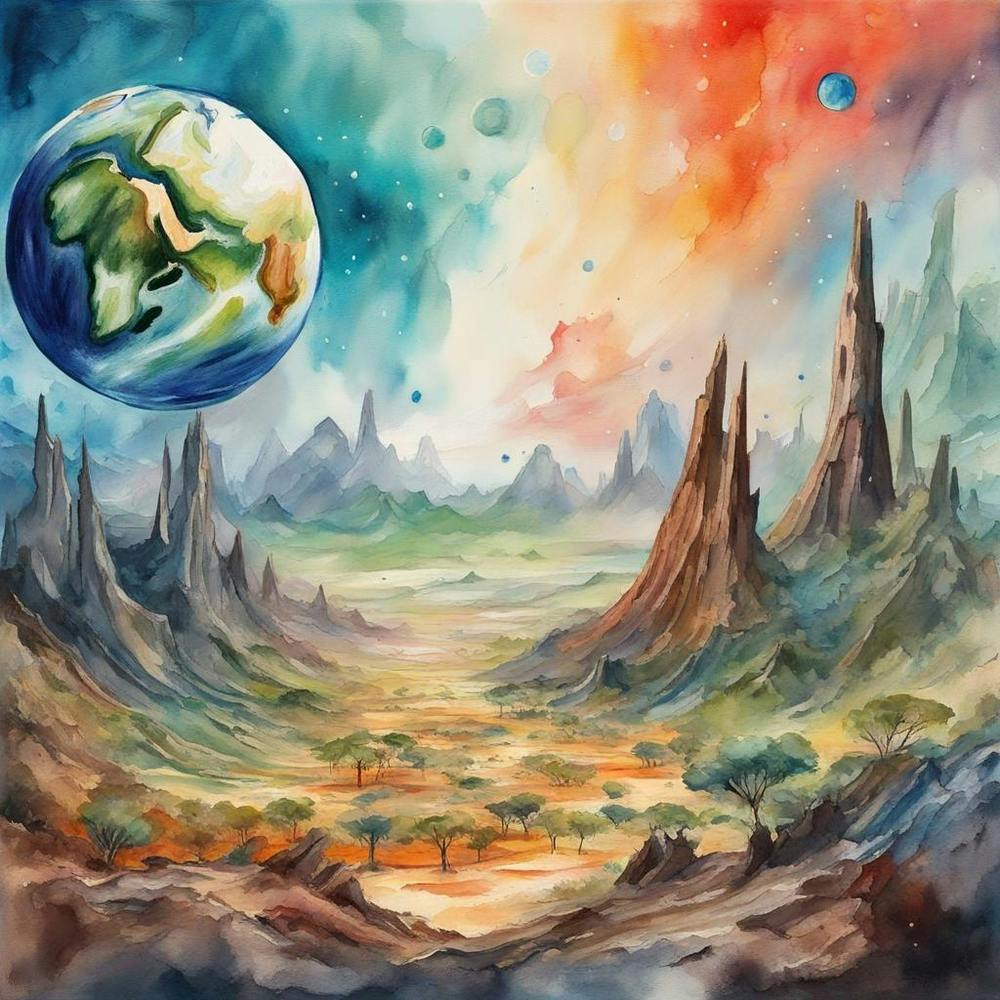 Planet earth view from another planet