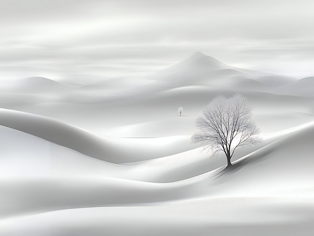 Lone Tree In Snow