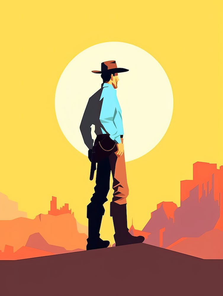Cowboy In The Sunset 2