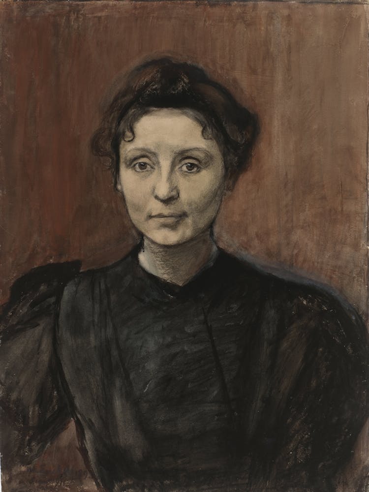 Portrait Of Sculptor Madeleine Jouvray, 1893 1894 By Magnus Enckell