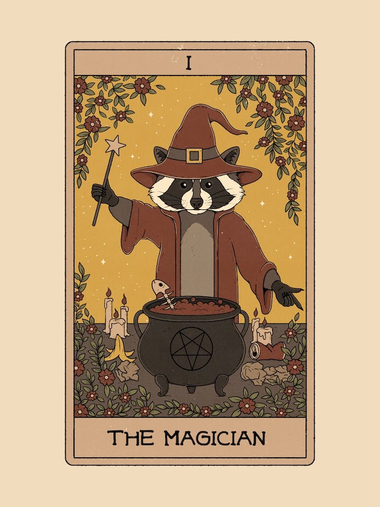 The Magician   Raccoons Tarot