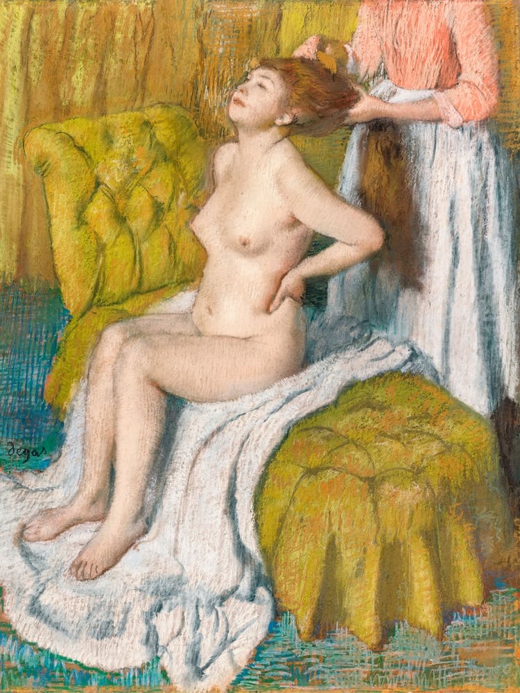 Nude Lady With Breast Showing, Edgar Degas