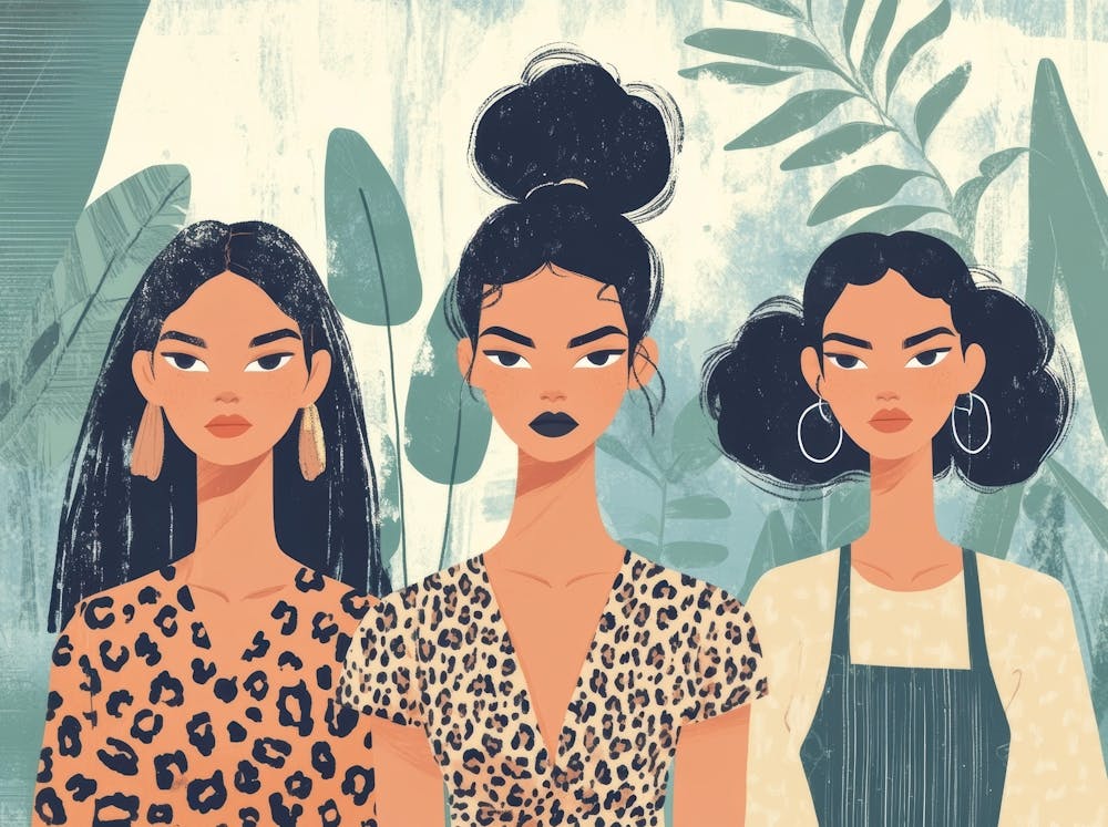 Three Women In Leopard Print