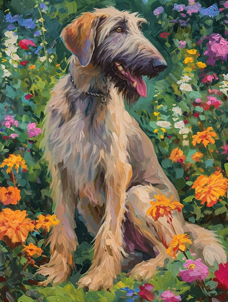 Irish Wolfhound Acrylic Painting 4