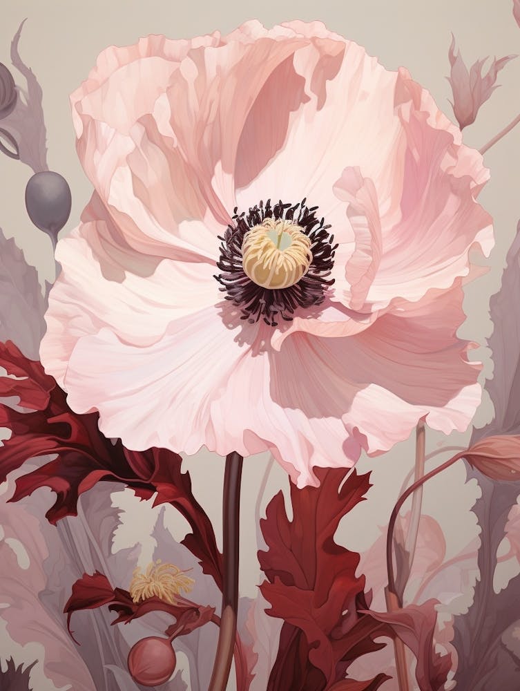 Floral Illustration Poppy 1