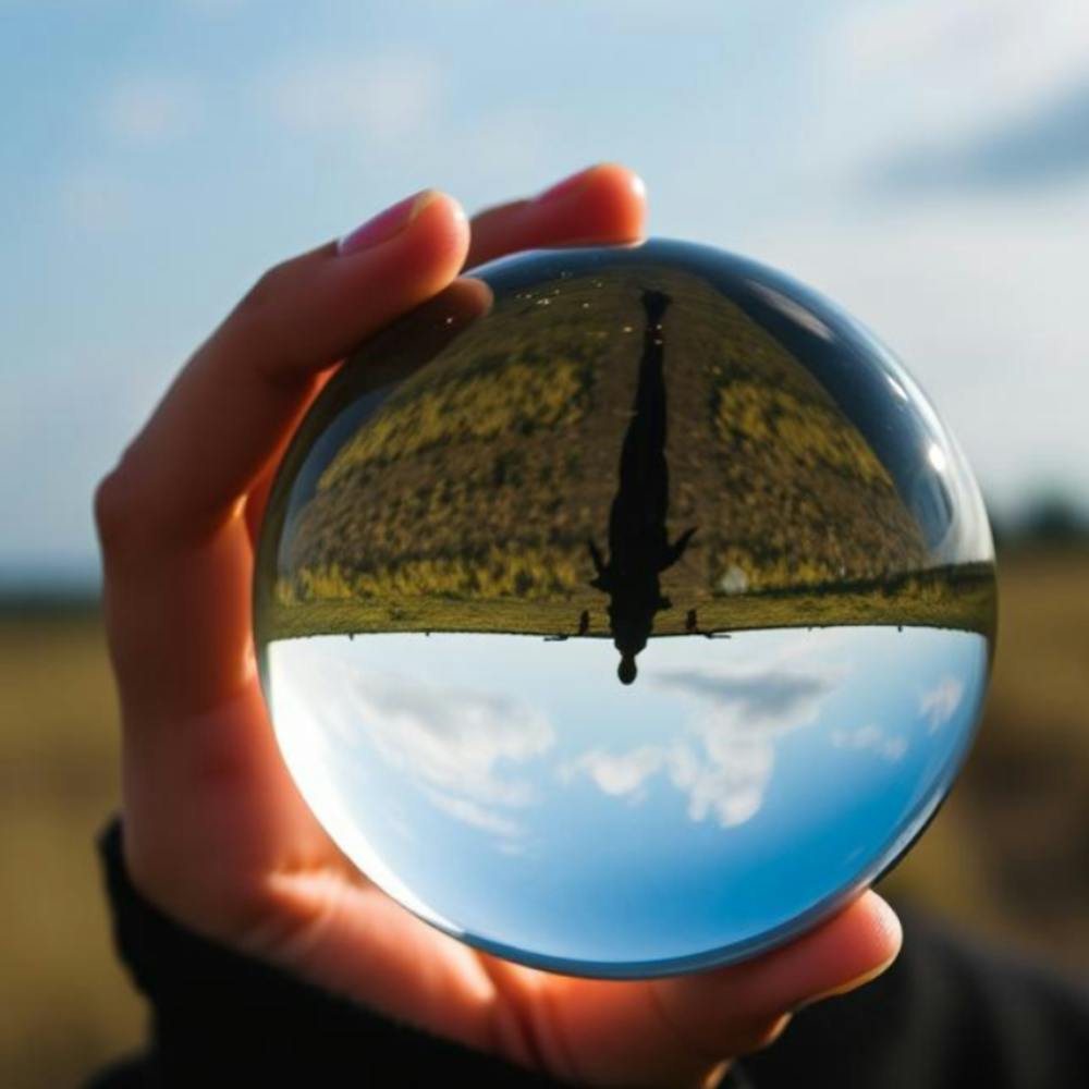 Person Holding A Crystal Ball
