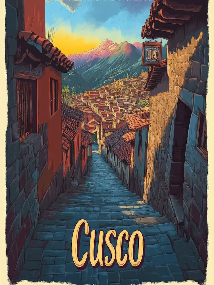 Aihrgdesign A Retro Travel Poster For Cusco Featuring The Anc C8ce6d25 2ade 43ca 97ac A0c34418a0a7 1