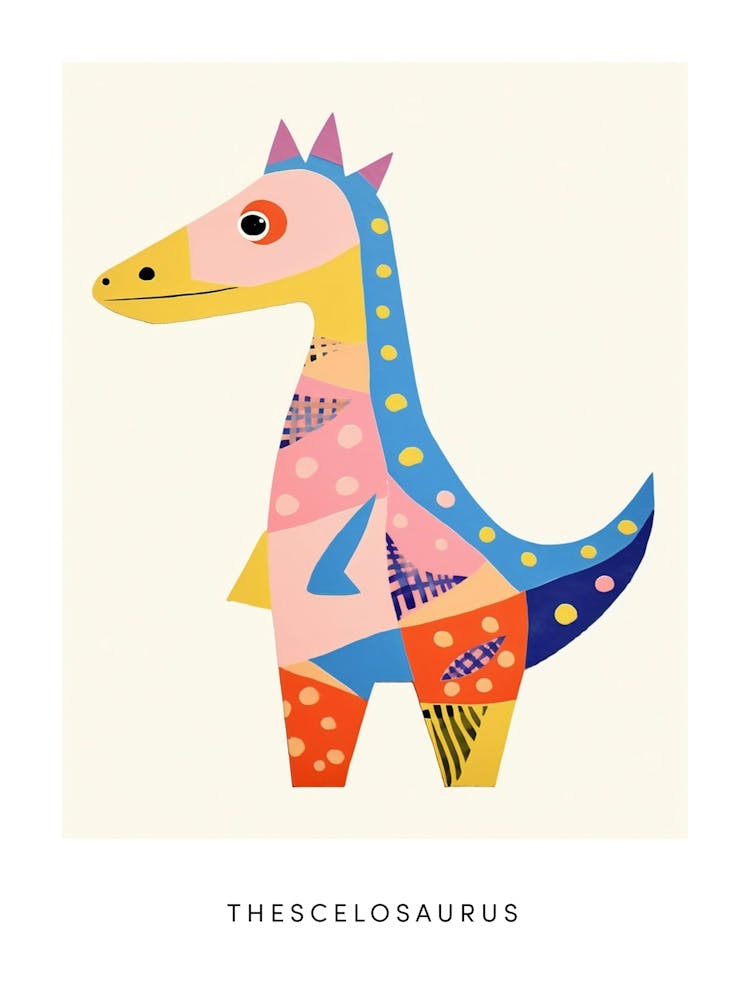 Nursery Dinosaur Art Thescelosaurus Poster