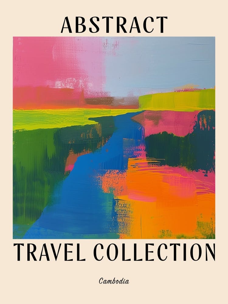 Abstract Travel Collection Poster Cambodia 2