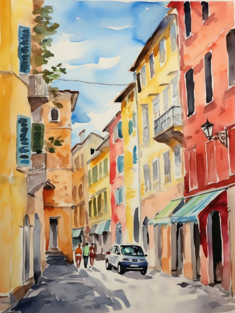 Livorno, Italy Watercolour Streets 4