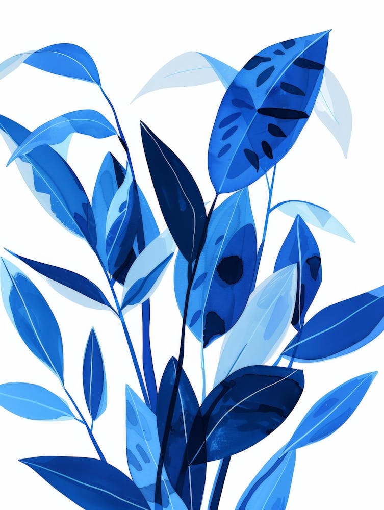 Blue Leaves 25