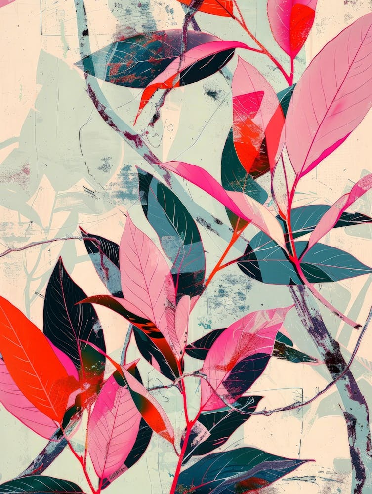 Pink Leaves 4