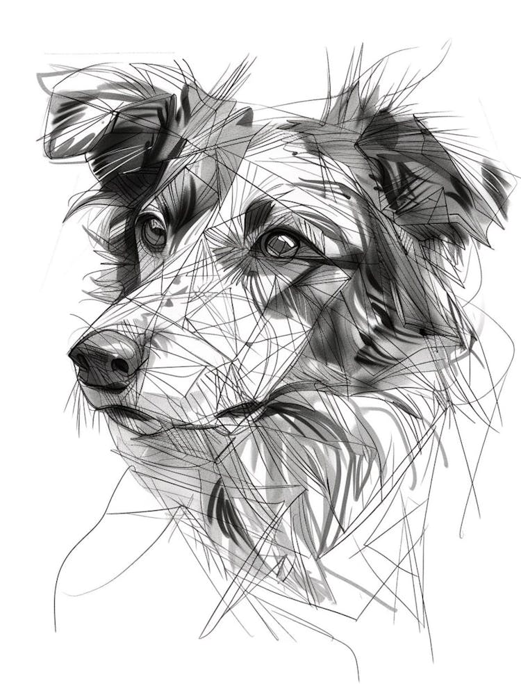 Nova Scotia Duck Tolling Retriever Linien-Skizze