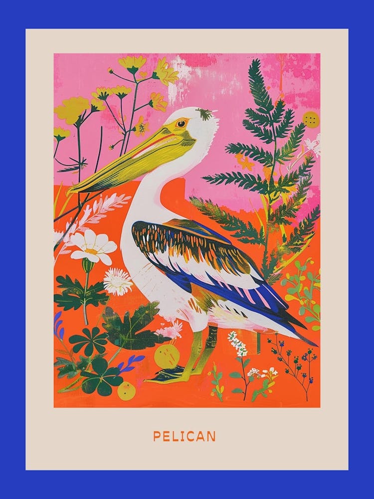 Spring Birds Poster Pelican 2
