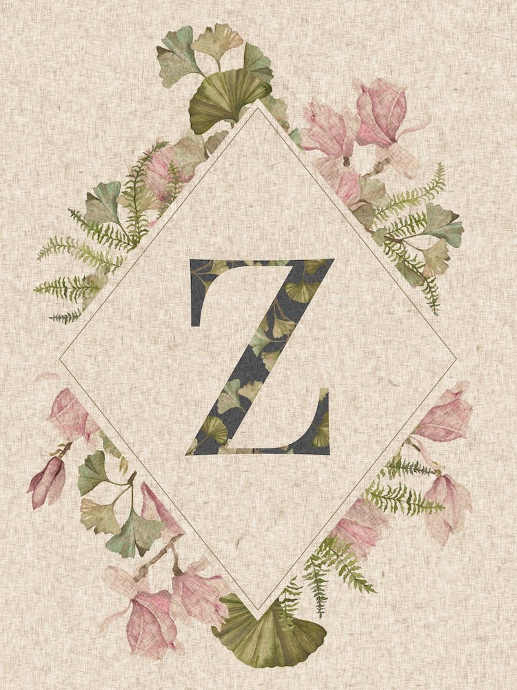 Floral Monogram Z
