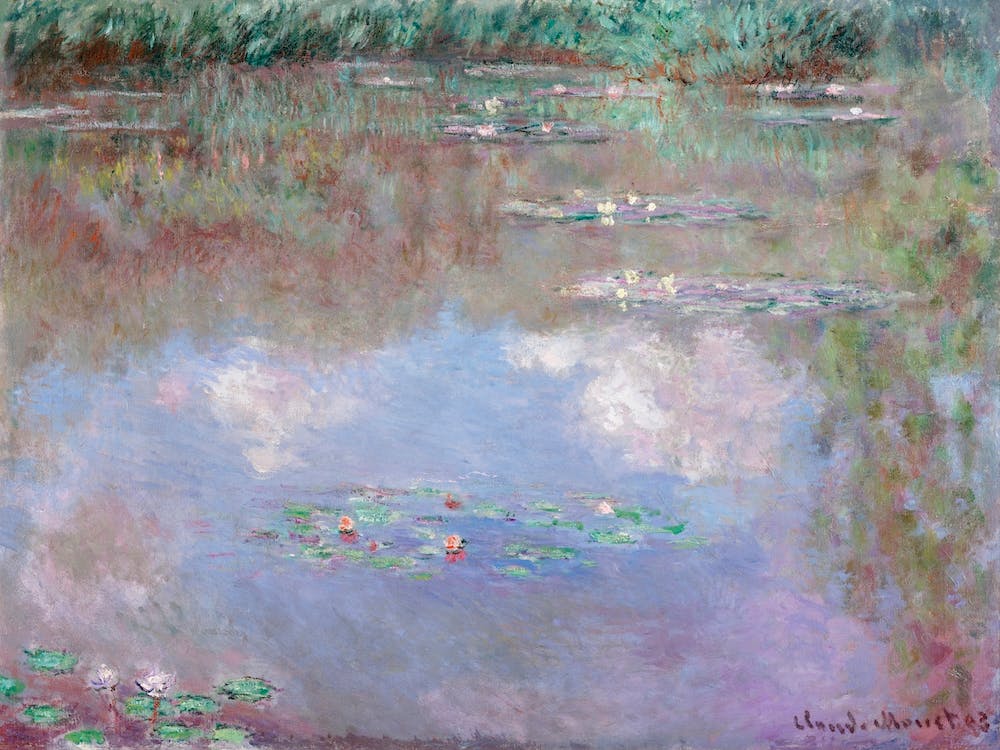 The Water Lily Pond (Clouds), (1903), Claude Monet