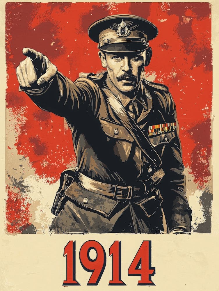 Aihrgdesign A Vintage Recruitment Poster From 1914 Featuring